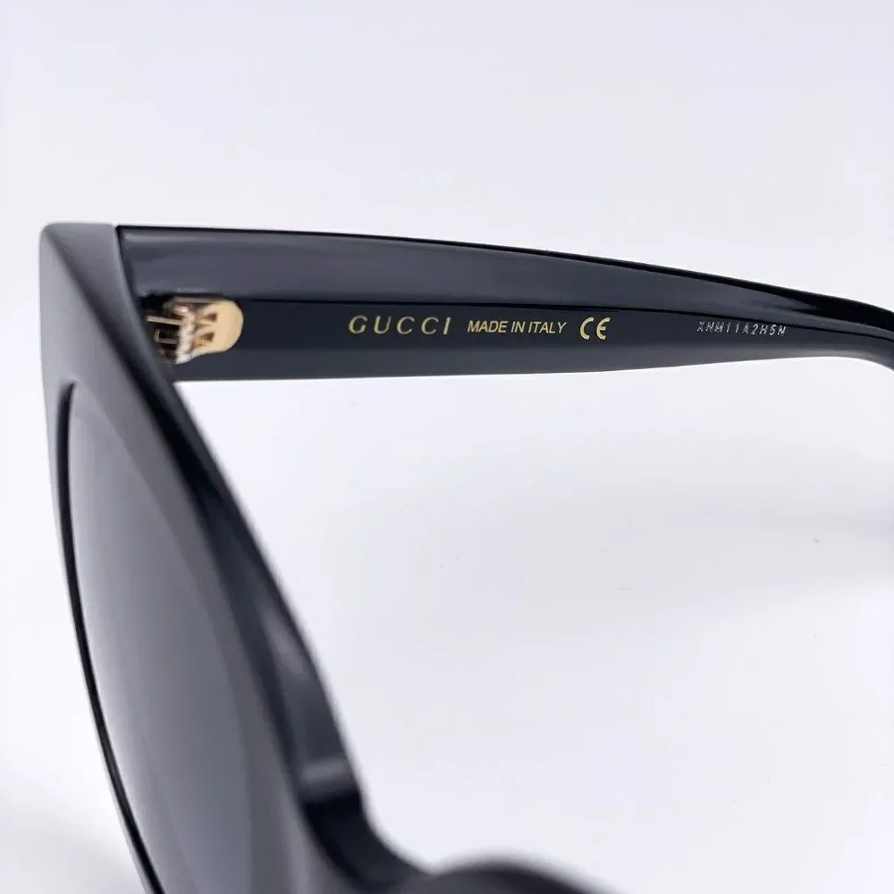 SALE! NEW Gucci  GG0208S 001 Black Gray Mirrored Gradient Square Women